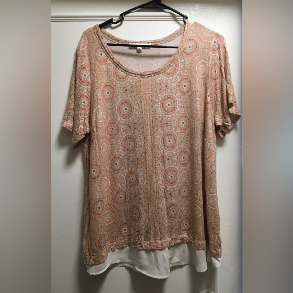 Rose + Olive Blouse with trim